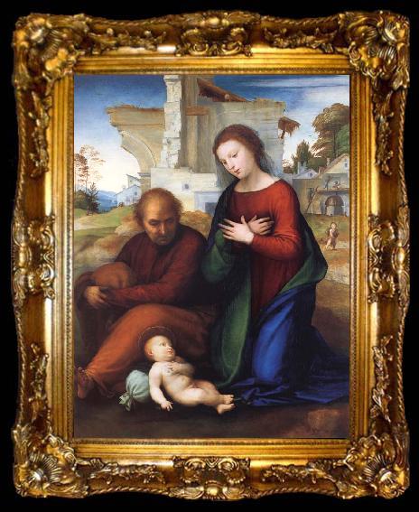 framed  Fra Bartolommeo The Virgin Adoring the Child with Saint Joseph, ta009-2